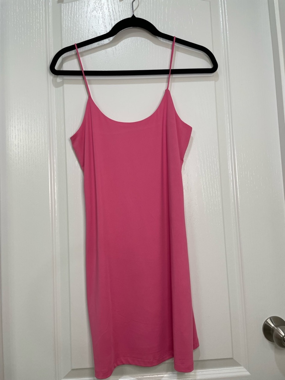 Bright Pink Spaghetti Strap Slip Dress